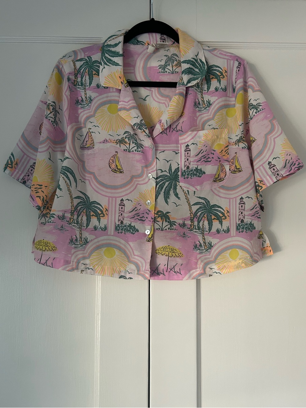 Cynthia Rowley Tropical Print Button Pajama Top Women’s Size Medium